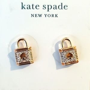 BNWT Kate Spade Lock Earrings